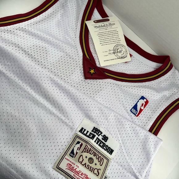 Mitchell & Ness White Allen Iverson Jersey
